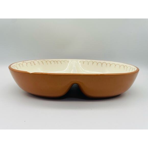 Stangl Pottery Vintage Ceramic Clay Oval Divided Vegetable Dish Fruit Pattern - Picture 4 of 7